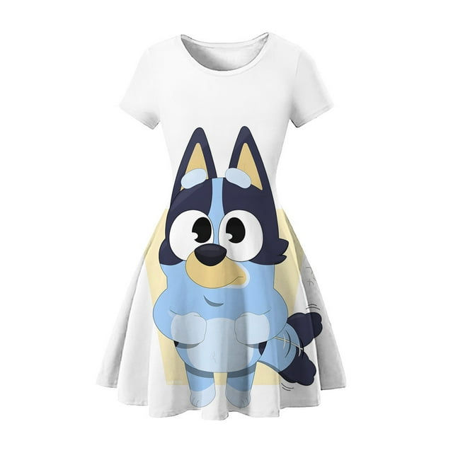 Brui Robe Fille Imprimée 3D, Mignonne Robe Princess Dessin Animé, Robe de Nuit de Jeu-HAPDEN