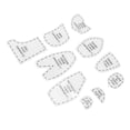 thumbnail image 1 of Acrylic Memory Bear Template Ruler Set Easy Quilting for Sewing Enthusiasts, 1 of 7
