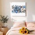 thumbnail image 4 of Canvas Wall Art, Blue Christmas Poinsettia Framed Canvas Prints for Bathroom Kitchen, Xmas Botanical Balls Snowflake Gallery Wrapped Wall Decor for Home Office, Gifts, 10"x10" Ship Next Day, 4 of 9