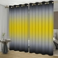 thumbnail image 5 of Nanqianyi Ombre Blackout Curtains Yellow Grey Black Gradient Curtains for Living Room Bedroom, Thermal Insulated Grommet Drapes 2 Panels 42''Wx96''L, 5 of 8