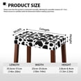 thumbnail image 6 of Xoenoiee Cow Print Stool Covers Rectangle, Washable Stretch Saddle Seat Covers, Dust Proof Vanity Stool Cover Bar Stools Protector with Elastic Band, 2 Pack, 6 of 6