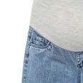 thumbnail image 5 of YUANxueke Maternity Jeans for Women Straight Wide Leg Pregnancy Denim Pants Over The Belly Stretchy Jeans,Light Blue,XXL, 5 of 6