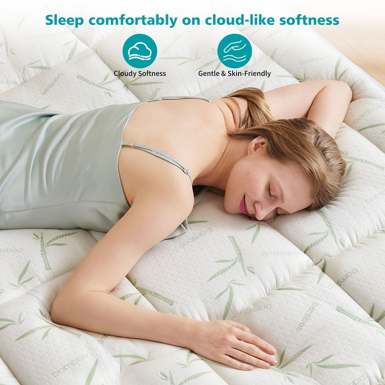 Gianna Cooling Mattress Pad Cover, Ultra Soft Topper for Back Pain
