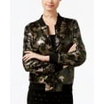 thumbnail image 1 of Polly & Esther - Sequined Camo-Print Bomber Jacket - Juniors - M, 1 of 4