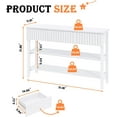 thumbnail image 2 of Coewske Narrow Console Table Painted Wood Long Sofa Entryway Table w/ 3 Drawers & 2-Tier Shelf White, 2 of 7