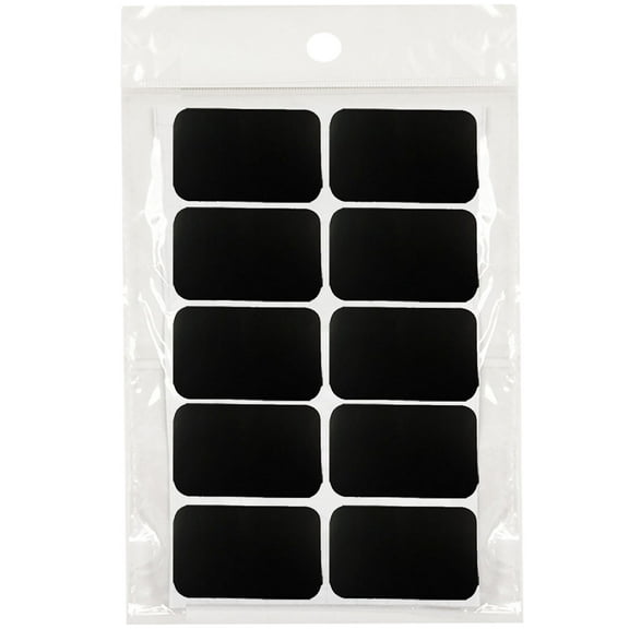 Wrapables® Set of 40 Chalkboard Labels / Chalkboard Stickers for Organizing, Labeling, Gift Tags, Drink / Wine Markers, and Weddings - 2.25" x 1.5" Rectangle