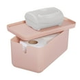 iDesign Cade Lidded Storage Bin, Blush