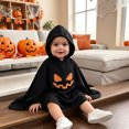 thumbnail image 4 of RUINIXCW Kids Toddler Baby Boy Girl Halloween Ghost Costume Kids Ghostface Print Cloak Hooded Cape Poncho Halloween Cosplay Party Outfit, 4 of 10