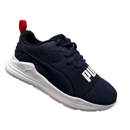 Puma Little Boys Sneakers Size 13.5 Navy Blue Lace Up Lightweight Comfortable