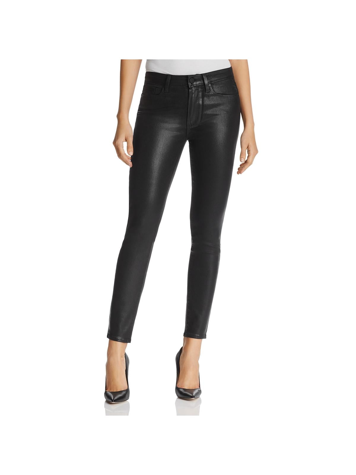 womens high waisted coated jeans