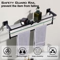 thumbnail image 4 of Woindo Bathroom Glass Shelf with Full-coverage Railing, Floating Tempered Glass Bathroom Wall Shelf Rectangle 24 Inch Over The Toilet Storage Cabinet, Towels, Gaming Floating Shelves, 4 of 8