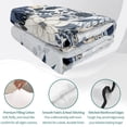 thumbnail image 4 of Quilts Twin Size Bedding Set, Navy Blue Poinsettia Christmas Lightweight Quilted Comforter, Xmas Winter Flowers Leaves Soft Reversible Bedspread Coverlet with Pillow Covers for All Season, 68" x 86", 4 of 9