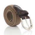 thumbnail image 2 of Gelante Children's Canvas Elastic Fabric Woven Stretch Braided Belts -Khaki-L (28-30), 2 of 3