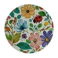 thumbnail image 4 of Autua Flowered Fabric Ladybugs Watercolor Round Tablecloth 100% Polyester 31"-35, 4 of 8