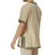 thumbnail image 4 of Camisas de Manga Corta de los Hombres Estilo Étnico Impreso Hendidura Cuello en V, Ligero Top Transpirable para la Primavera Y el Verano, 4 of 5