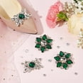 thumbnail image 5 of 4pcs Crystal Rhinestone Shoe Clips 2 Styles Flowers Rhinestone Bridal Wedding Shoe Charms Shiny Snowflakes Shoe Decoration Clip, 5 of 9