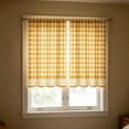 thumbnail image 5 of Mustard Yellow White Gingham Lace Hem Kitchen Curtain,Short Panel Window Valance for Sink,Breakfast Nook,Home Decor, 5 of 5
