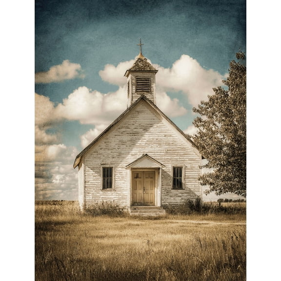 UXIEQU Vintage Church Wall Art Print Canvas Wall Art 15.75x11.81 INCHES