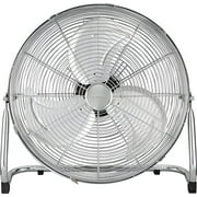 Optimus Industrial Grade 3-Speed High-Velocity Fan, 18 Inches, Chrome, F-4182