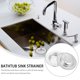 thumbnail image 2 of 2 piezas de colador de fregadero, colector de pelos de agua, accesorios de cocina para bañera, desagüe de suelo, plato de basura, lavabo de acero inoxidable, 2 of 6