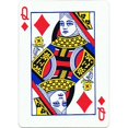 thumbnail image 2 of CafePress - Queen Of Diamonds -  Round Wood Ornament 4", 2 of 2