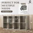 thumbnail image 3 of CAPHAUS Sturdy Room 13-Inch Cube Storage Organizer Shelf, with Extra Thick Exterior Edge, Open Storage Shelf Divider, Bookcase, 6-Cube / 8-Cube / 9-Cube, Colors Available in Rustic Grey Oak and White, 3 of 9