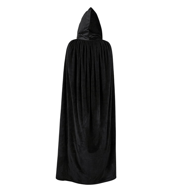Hooded Cape Black Childrens Costume Unisex Hooded Cape Black Childrens Costume Unisex