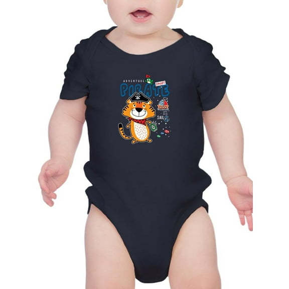 Cute Tiger Pirate Doodle Bodysuit Infant -Image by Shutterstock,  24 Months