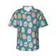 thumbnail image 1 of Fotbe Colorful Easter eggs Camisa Hawaiana para Hombre Unisex – Camisa Casual de Verano con Botones de Manga Corta de Algodón y Lino,Medium, 1 of 7