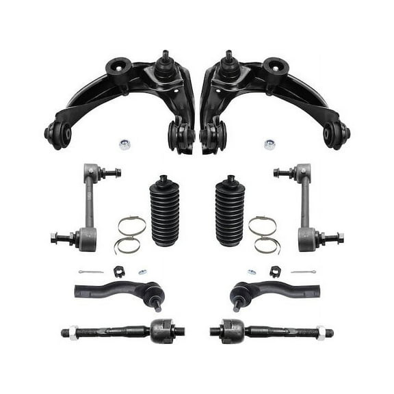 Front Control Arm Ball Joint Tie Rod and Sway Bar Link Kit - Compatible with 2010 - 2011 Mercury Milan