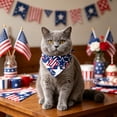 thumbnail image 5 of Patriotic Decorations - Pet Bandana,Red White and Blue Star Stripe Triangle Scarf,Festive Printed Bib for 250th Anniversary,Memory Day,Independence Day,24.8x16.93 Inch, 5 of 7