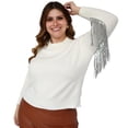 thumbnail image 1 of Suéter con barbitas Roman Fashion Tallas Extras 2023 Blanco Unitalla, 1 of 6