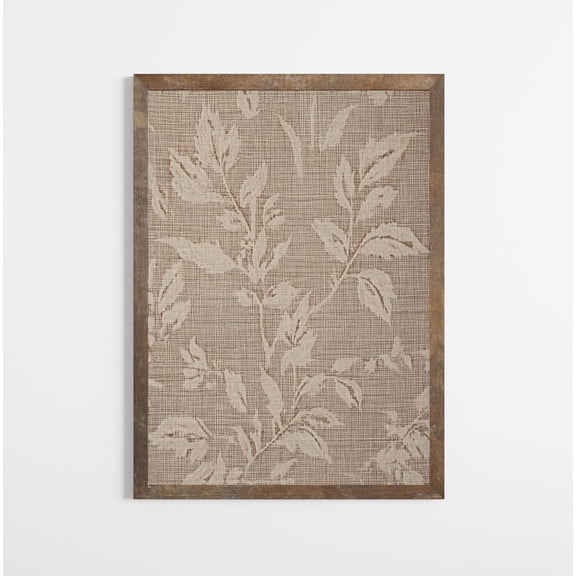 Neutral Textile Wall Art Print, Vintage Beige Pattern Decor