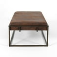 thumbnail image 6 of 49" Brown and Gold Hand Crafted Rectangular Ottoman Bench, 6 of 6