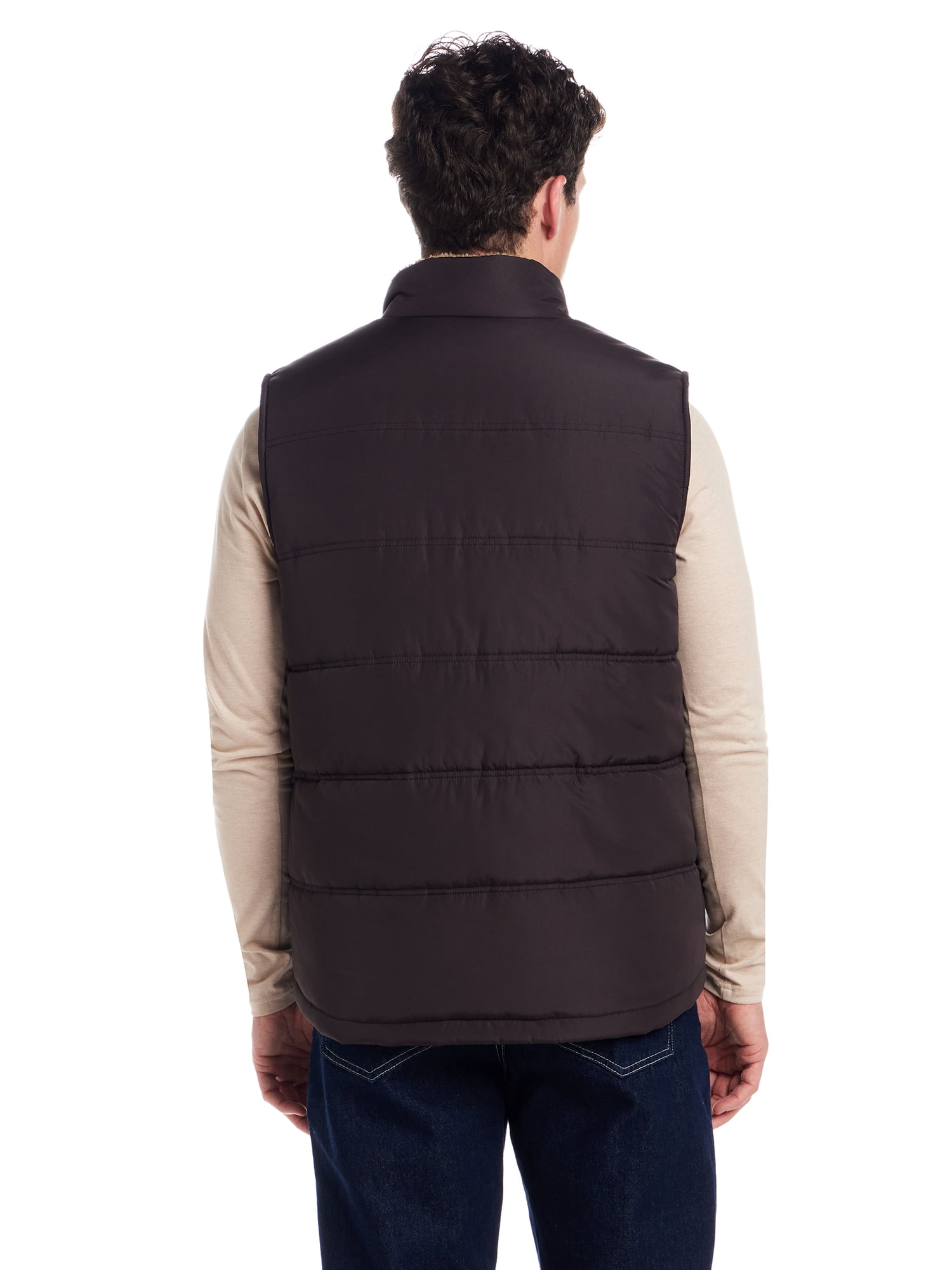 Frontier Threads Men's Sherpa Lined Horizontal Quilted Vest