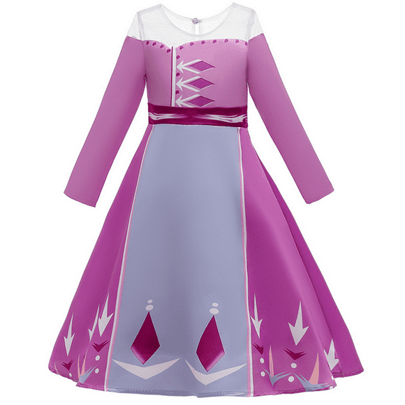 Princess Snow Queen Act 2 Costumes Elsa Ceremonial Robe Dresses Full Dress