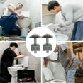 thumbnail image 4 of ELAYARD 2Pcs Toilet Seat Bolt Hinges ABS Iron Toilet Fixings for Easy Replacement, 4 of 6