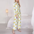 thumbnail image 3 of Balery Yellow Rubber Duck Conjunto de Pijama con Estampado para Mujer, Conjunto de Dos Piezas con Manga Larga, Ropa de Dormir Suave con Bolsillos, Pijamas Cómodos-Medium, 3 of 7