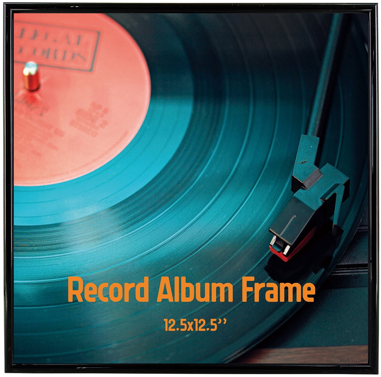 Home&Habitat 12.5x12.5 Black Photo Album Frame, 6 Pack, Record Album Frames,Holds 12.5x12.5 Photos