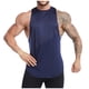 thumbnail image 1 of pstuiky Camisetas sin mangas para hombre, Camiseta deportiva sin mangas informal de color liso para hombre Camisas para hombres xxl, 1 of 6