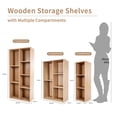 thumbnail image 2 of Mifurn 7-Cube Storage Organizer, Cube Bookcase with Closed Back Panel, Open Shelf Bookshelf for Bedroom Living Room Office, Oak, 2 of 9