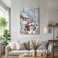 thumbnail image 3 of Canvas Wall Art, Christmas Snowman Framed Canvas Prints for Bedroom Dining Room, Winter Forest Pine Cone Farmhouse Large Gallery Wrapped Wall Decor for Home Office, Gifts, 20"x24" Ship Next Day, 3 of 9