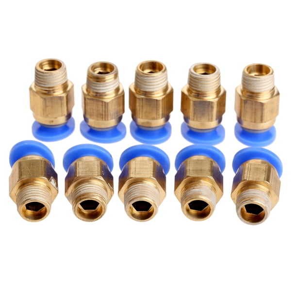 Conector de montaje recto neumático 10PCS PC4-01 1.75mm o tubo neumático PC6-01 de 3.0 mm para un tubo de impresora 3D de 4 mm o 6 mm de reprap