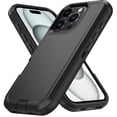 thumbnail image 1 of Armadura a prueba de golpes Defender funda de teléfono para iphone 11 12 13 14 15 Pro Max X XS XR XSMAX 7 8 Plus SE2 SE4 PC duro + cubierta trasera de TPU, 1 of 5