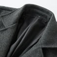 thumbnail image 6 of Men's Trench Coat Wool Blend Slim Fit Top Coat Business Overcoat, 6 of 9