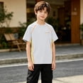 thumbnail image 6 of Muscularfit Raglan T Shirts for Boys Boys Athletic Shirts Quick-Dry Swim Shirt Active Fit Shirts Pull-On Graphic Tees Yellow Short Sleeve Crew Neck Second Grade Shirt,5-6 Years, 6 of 7