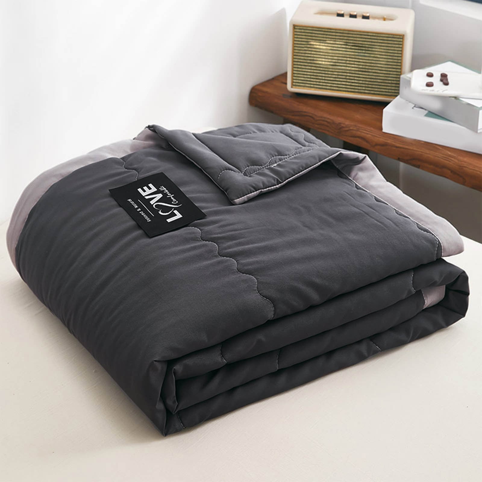 Yeetfub Hotel Collection Cooling Comforter Double-Sided Cold Fiber Soft Ice Blanket, Full