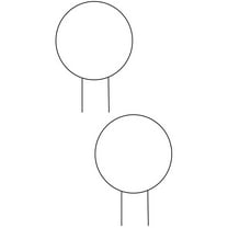 2 Pieces Round Bracket Stand Plants Flower Pot Indoor Woman Black