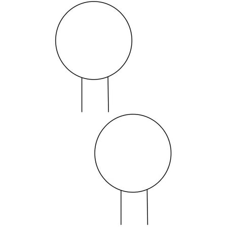 2 Pieces Round Bracket Stand Plants Flower Pot Indoor Woman Black