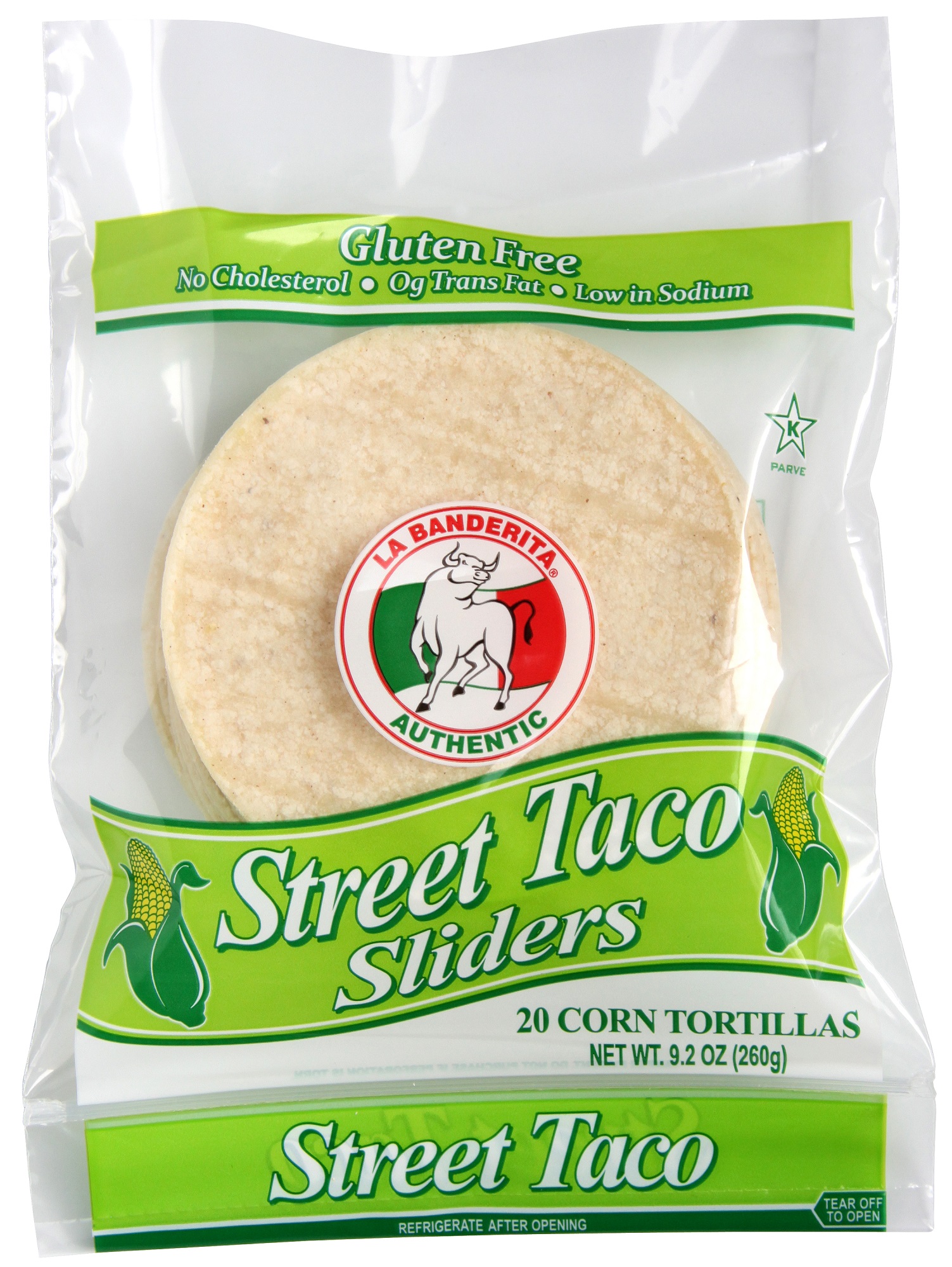 La Banderita Street Taco Corn Tortilla Sliders, 20 tortillas, 9.2 oz